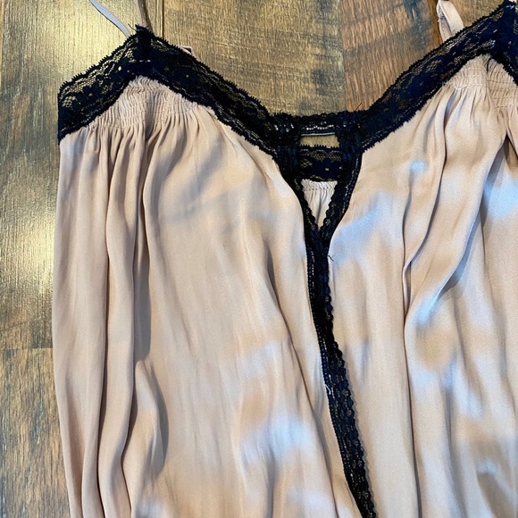 FREE PEOPLE Silky Nude Blousy Surplice Bodysuit - Picture 5 of 10